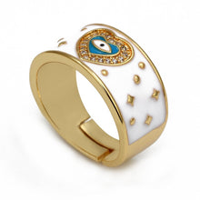 Load image into Gallery viewer, Lucky Evil Eye Gold Ring
