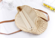Load image into Gallery viewer, Beach Adventure Round Straw Beach Bag