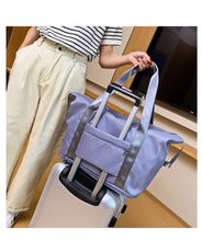 Load image into Gallery viewer, Adventure Awaits Expandable Weekender Bag