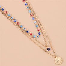 Load image into Gallery viewer, Stay Protected Evil Eye Multilayer Necklace
