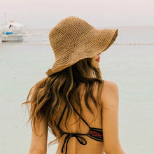Load image into Gallery viewer, Summer Sun Straw Bucket Hat

