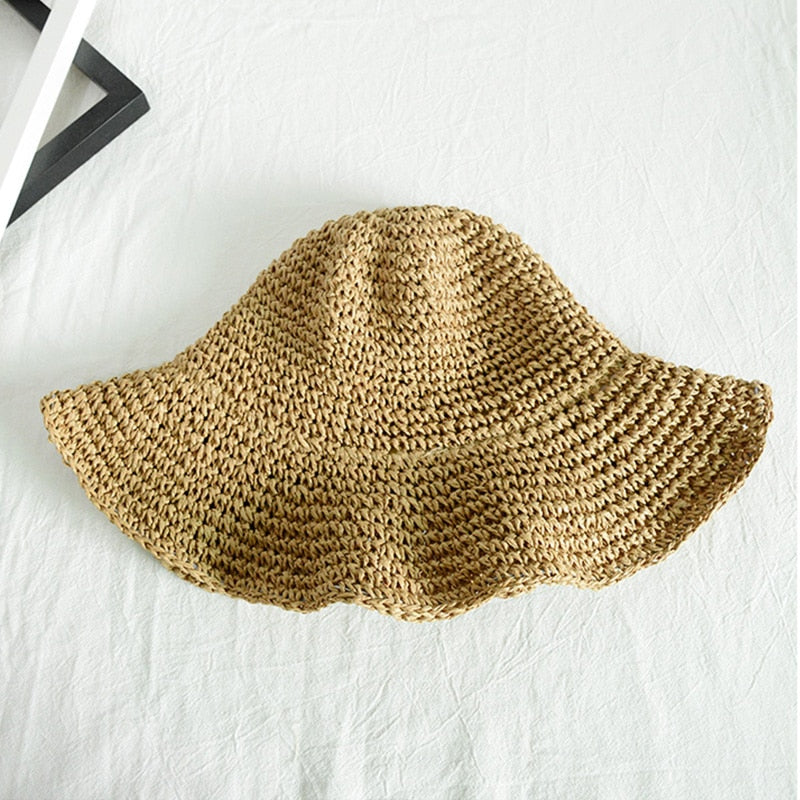 Summer Sun Straw Bucket Hat