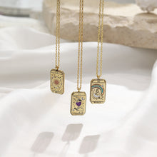 Load image into Gallery viewer, Tarot Queen Gold Necklace
